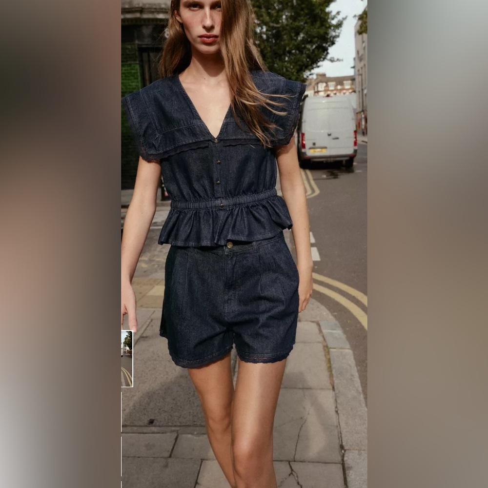 Zara 1975 Lance Denim Bermuda Shorts | NWT